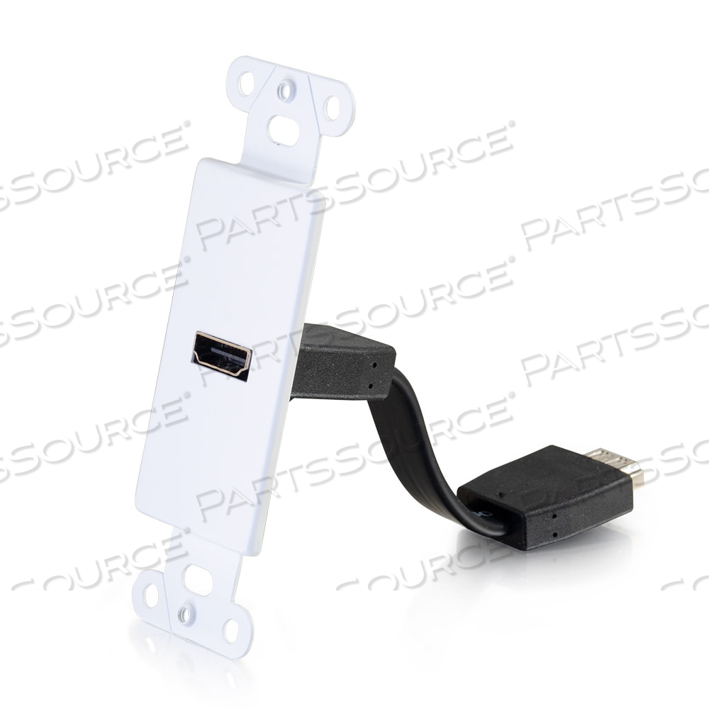 4.33IN CABLE LENGTH WHITE HDMI FEMALE TO HDMI FEMALE DECORATIVE WALL PLATE by Legrand AV (C2G)