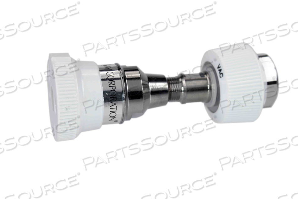 QUICK CONNECT COUPLER, DISS FEMALE HAND TIGHT NUT AND NIPPLE, VACUUM, WHITE by Bay Corporation
