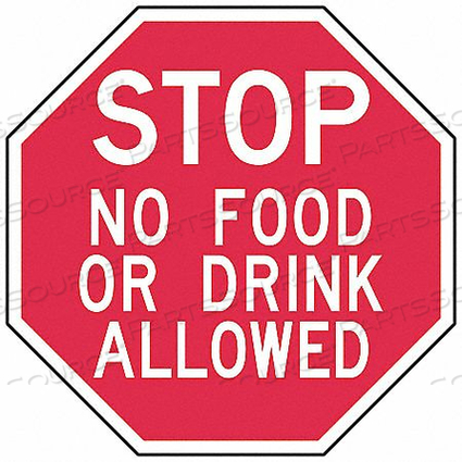 FACILITY SIGN 6 X 6IN WHT/R AL ENG TEXT by Lyle Signs Inc.