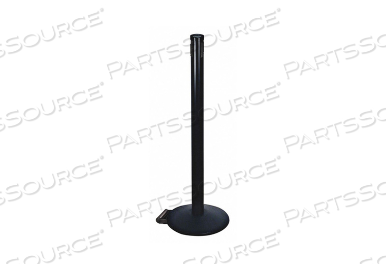 BELT BARRIER RCVR. POST BLACK CAST IRON by VISIONTRON Corp.