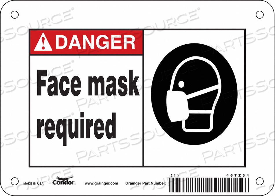 SAFETY SIGN 7 W 5 H 0.010 THICKNESS 
