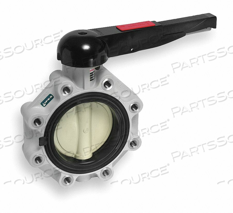 BUTTERFLY VALVE LUG 3 IN. POLYPROPYLENE 