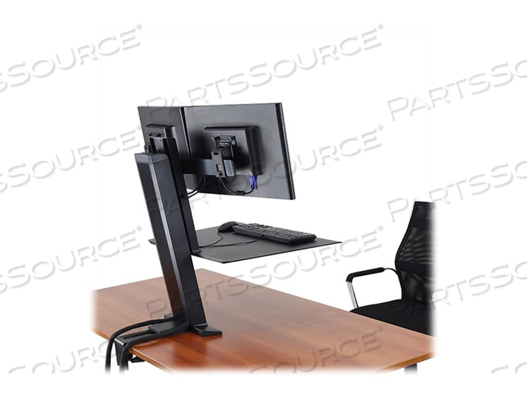 WORKFIT-SR, DUAL MONITOR, STANDING DESK WORKSTATION (BLACK) by Ergotron, Inc.