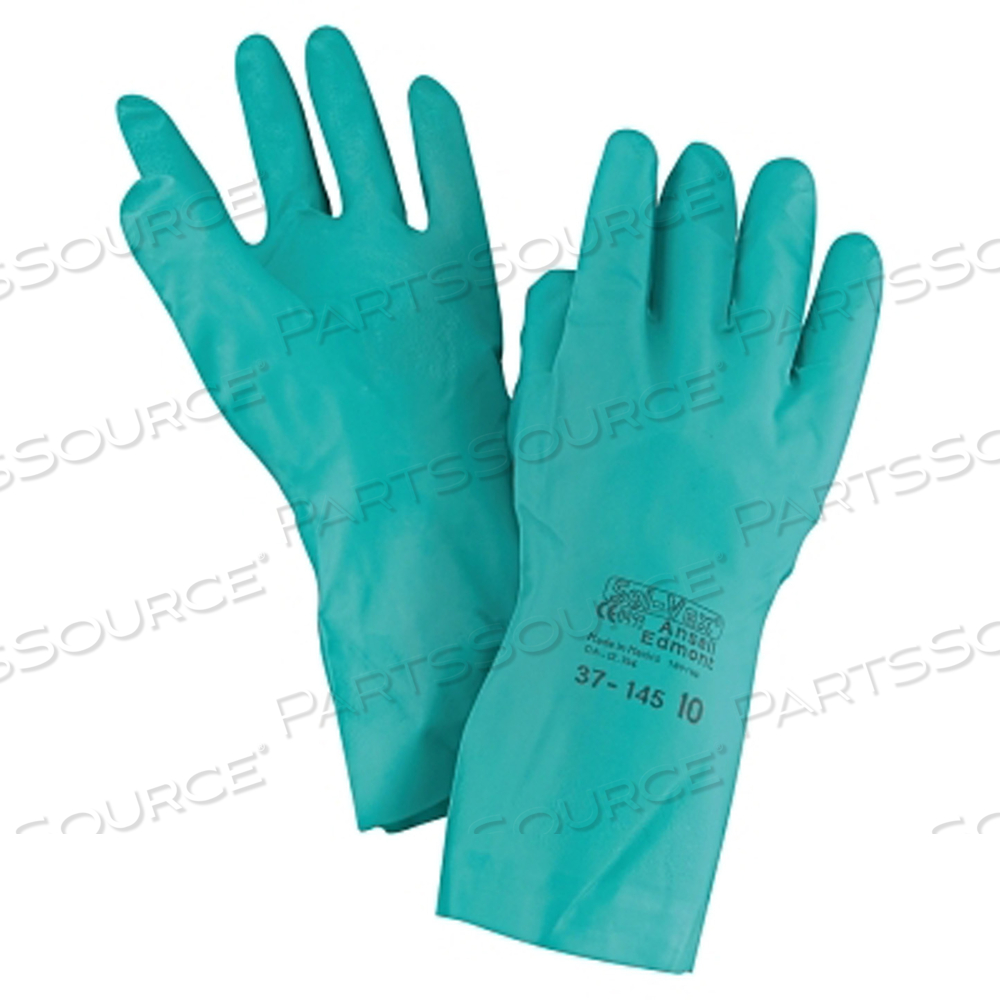 37-145 NITRILE GLOVES, GAUNTLET CUFF, UNLINED, SIZE 10, GREEN, 11 MIL by Ansell Healthcare