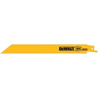 DW4821B DEWALT RECIP BLADES,8" 18TPI STRAIGHT BACK BI-METAL RECIPROCATING SAW BLADE by DeWalt