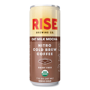 NITRO COLD BREW LATTE, OAT MILK MOCHA, 7 OZ CAN, 12/CARTON by RISE Brewing Co.