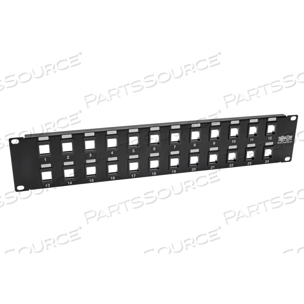 24-PORT KEYSTONE BLANK PATCH PANEL RJ45 USB HDMI CAT5/6 2URM by Tripp Lite
