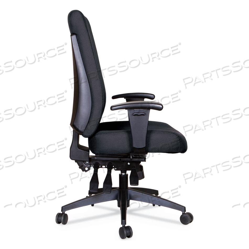 ALERA WRIGLEY SERIES 24/7 HIGH PERFORMANCE HIGH-BACK MULTIFUNCTION TASK CHAIR, SUPPORTS 300 LB, 17.24" TO 20.55" SEAT, BLACK by Alera