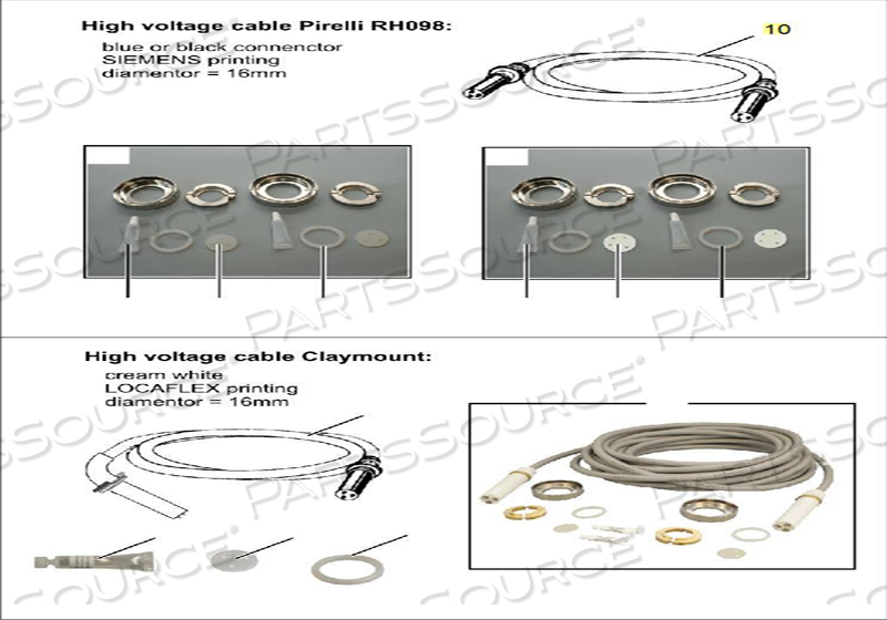 HIGH VOLTAGE CABLE, 8 M by Siemens Medical Solutions