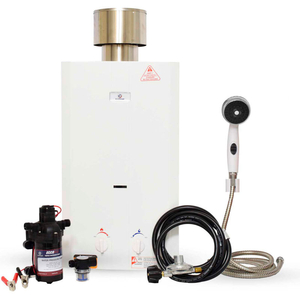 L10 PORTABLE OUTDOOR TANKLESS WATER HEATER, 12V PUMP/STRAINER/SHOWER SET by Eccotemp Systems, LLC