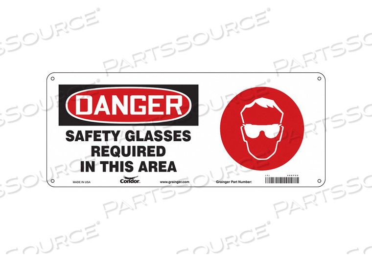 SAFETY SIGN 17 W 7 H 0.032 THICKNESS 