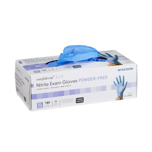 CONFIDERM® 3.5C NITRILE GLOVES, EXTRA-LARGE, BLUE (180 PER BOX) by McKesson