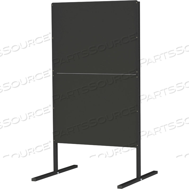 SYSTEM FREESTANDING STEEL PARTITION, DOUBLE PANEL, 40" X 72", BLACK by Built International, Inc. SYSTEM FREESTANDING STEEL PARTITION, DOUBLE PANEL, 40" X 72", BLACK by Built International, Inc.