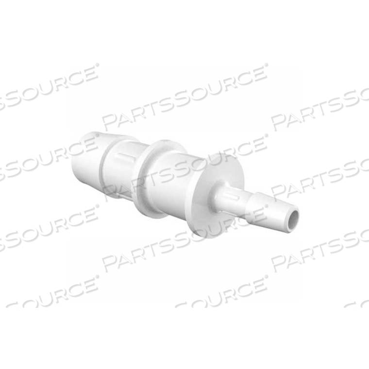 5/8" TO 1/4" BARBED REDUCTION COUPLER, NATURAL NYLON 