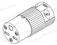 INDUSTRIAL GRADE FEMALE CONNECTOR (15A @ 250VAC, NEMA 6-15R) 