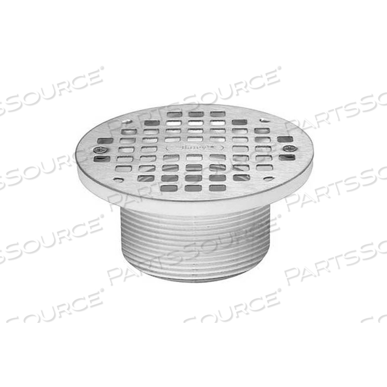 5" ROUND NICKEL GRATE & PLASTIC BARREL 