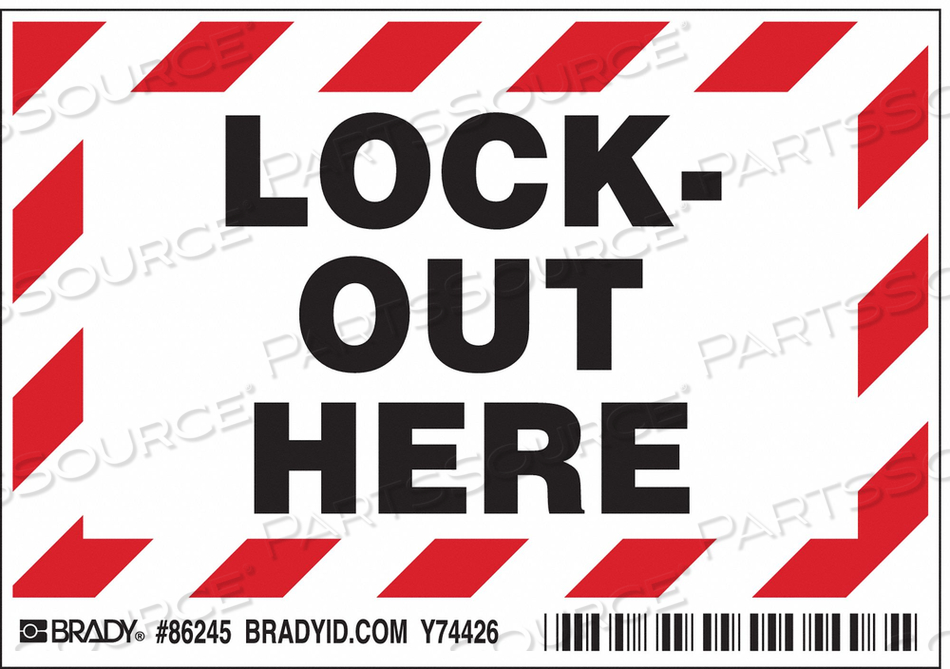 MACHINE/EQUIPMENT LABEL ENGLISH PK5 by Brady Americas