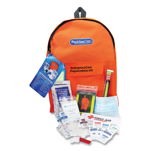 EMERGENCY PREPAREDNESS FIRST AID BACKPACK, 43 PIECES/KIT by Physicianscare