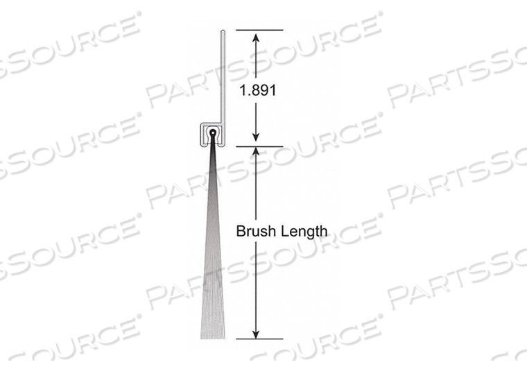 NYLON BRUSHSEAL 2 STR X 2  14 FT by American Garage Door Supply