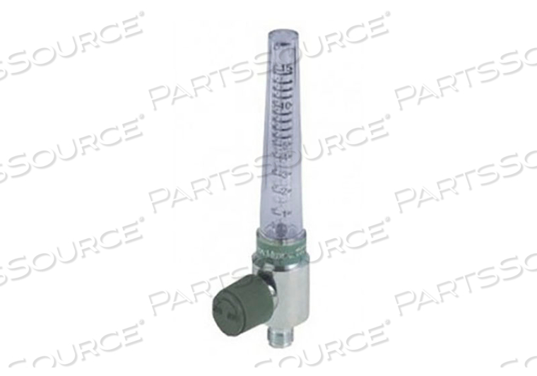 0 - 15 LPM LEFT ELBOW O2 CHROME FLOWMETER by Precision Medical, Inc. 0 - 15 LPM LEFT ELBOW O2 CHROME FLOWMETER by Precision Medical, Inc.