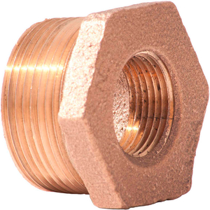 3/4 IN. X 1/2 IN. LEAD FREE BRASS BUSHING - MNPT X FNPT - 125 PSI - IMPORT by Merit Brass Company