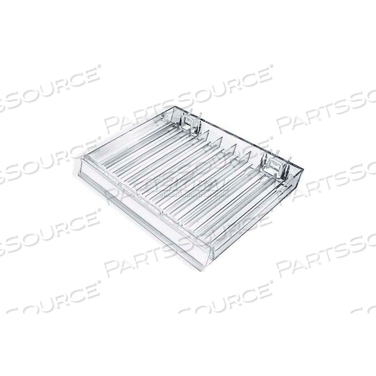 9-SECTION NAIL POLISH TRAY, PEGBOARD/SLATWALL, 12" X 9.5", ACRYLIC - PKG QTY 2 by Azar International