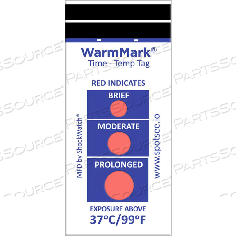 TEMPERATURE INDICATOR LABEL HEAT PK100 by Shockwatch Inc