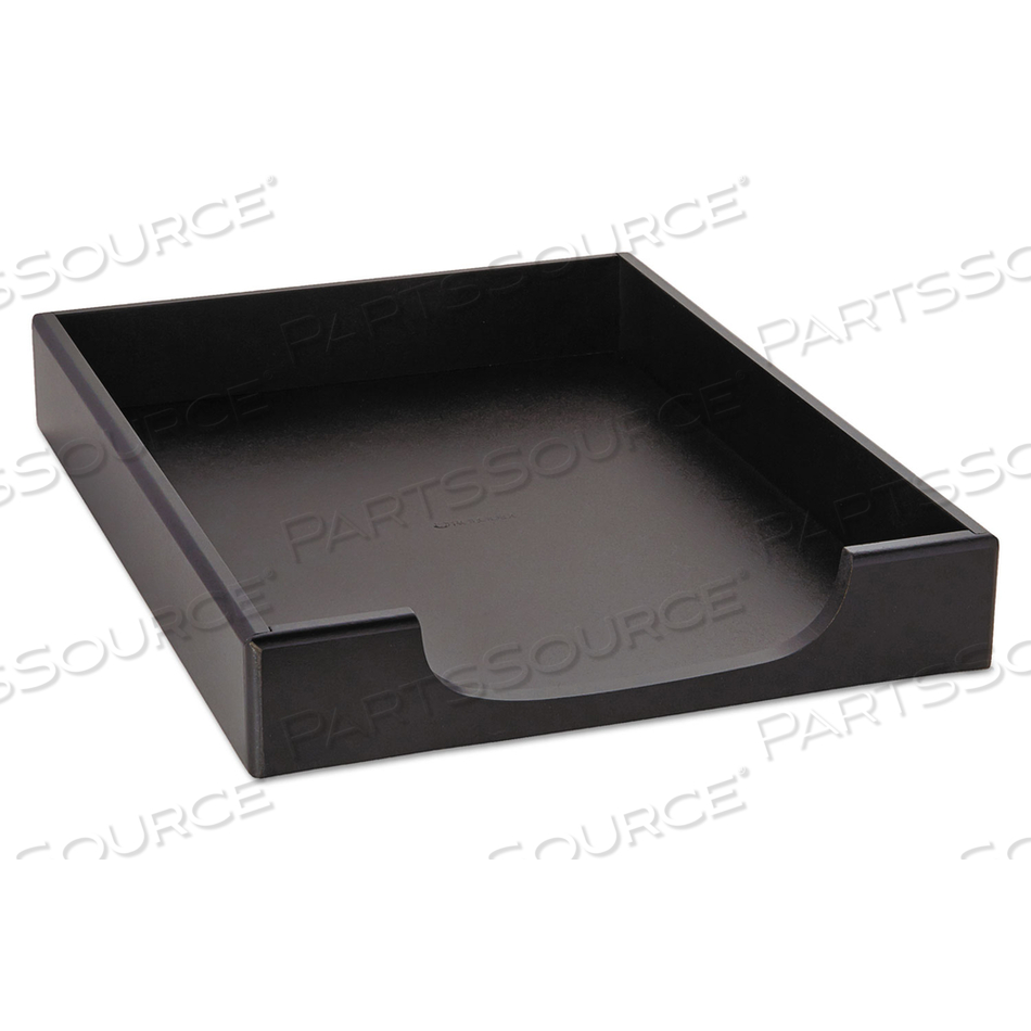 WOOD TONES DESK TRAY, 1 SECTION, LETTER SIZE FILES, 8.5" X 11", BLACK 