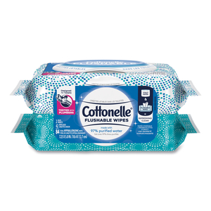 FRESH CARE FLUSHABLE CLEANSING CLOTHS, 3.73 X 5.5, WHITE, 84/PACK, 8 PACKS/CARTON by Cottonelle