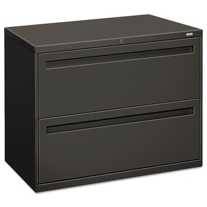 BRIGADE 700 SERIES LATERAL FILE, 2 LEGAL/LETTER-SIZE FILE DRAWERS, CHARCOAL, 36" X 18" X 28" by HON