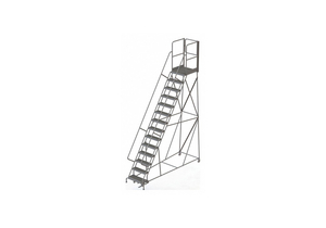 ROLLING LADDER STEEL 14 STEPS 450LB. by Tri-Arc