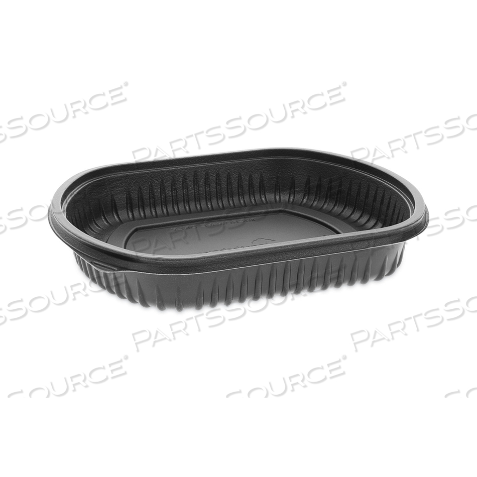 CLEARVIEW MICROMAX MICROWAVABLE CONTAINER, 36 OZ, 9.38 X 8 X 1.5, BLACK, PLASTIC by Pactiv CLEARVIEW MICROMAX MICROWAVABLE CONTAINER, 36 OZ, 9.38 X 8 X 1.5, BLACK, PLASTIC by Pactiv