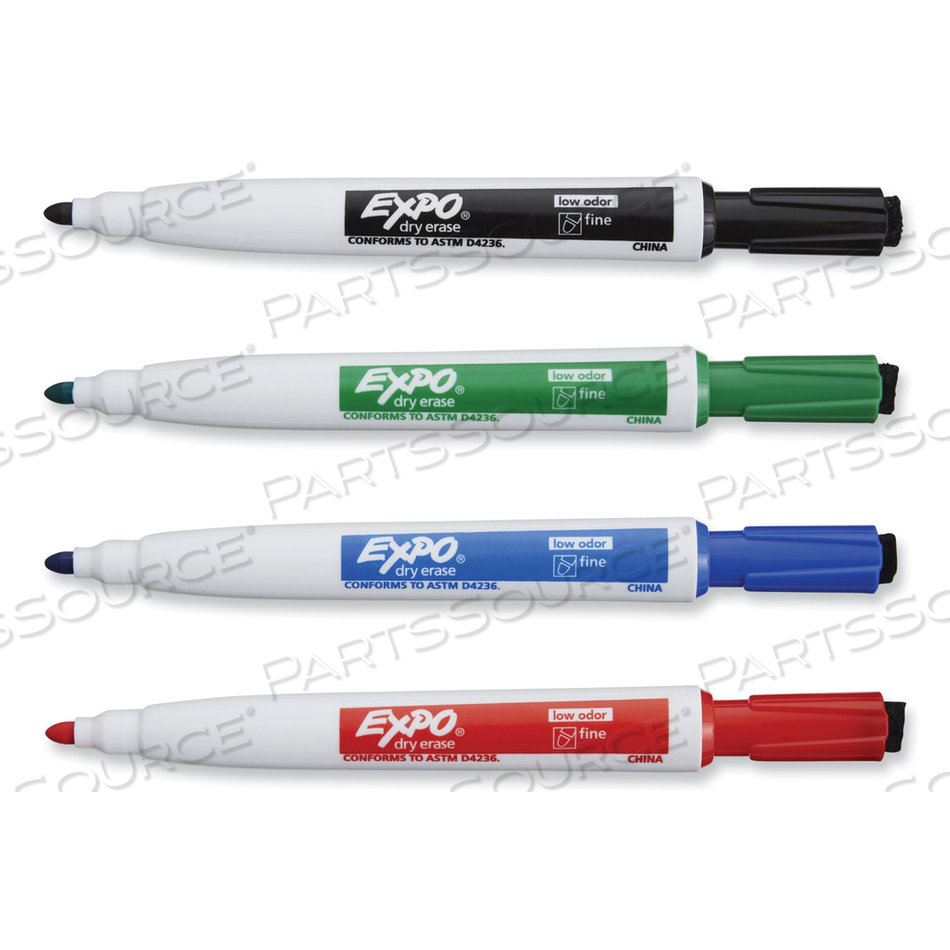 MAGNETIC DRY ERASE MARKER, FINE BULLET TIP, ASSORTED COLORS by Expo