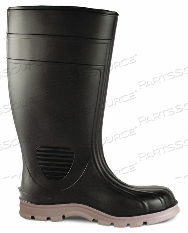 RUBBER BOOT MEN'S 10 KNEE BLACK PR by Talon Trax