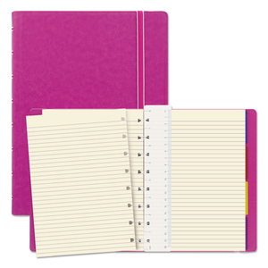 NOTEBOOK, 1 SUBJECT, MEDIUM/COLLEGE RULE, FUCHSIA COVER, 8.25 X 5.81, 112 SHEETS by Filofax