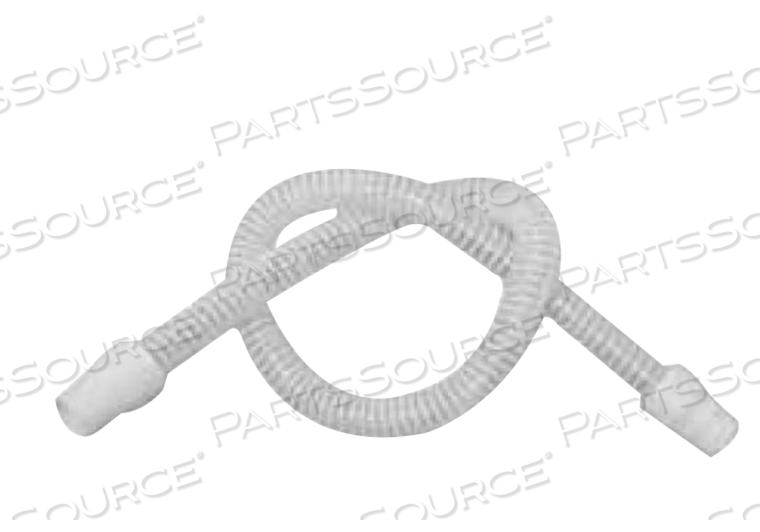 TUBE, BREATHING, SEMI-CLEAR POLYESTER W/SPIRAL, 3/4" SMOOTH ID, 50" LONG, 22MMF X 22MMF SILICONE ENDS by Anesthesia Associates
