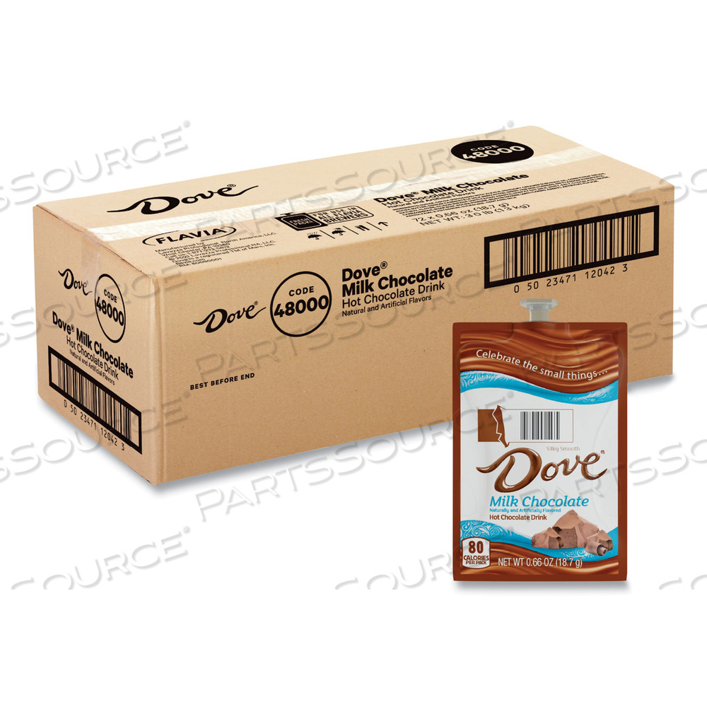 DOVE HOT CHOCOLATE FRESHPACK, MILK CHOCOLATE, 0.66 OZ POUCH by FLAVIA DOVE HOT CHOCOLATE FRESHPACK, MILK CHOCOLATE, 0.66 OZ POUCH by FLAVIA