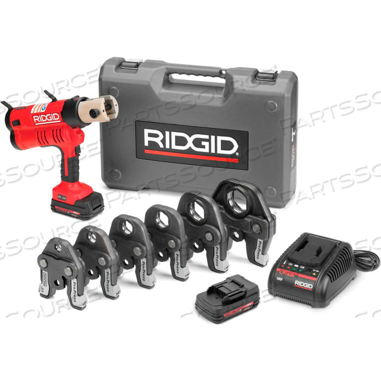 RP 350 BATTERY PRESS TOOL KIT W/PROPRESS JAWS, 1/2"-2" by Ridgid RP 350 BATTERY PRESS TOOL KIT W/PROPRESS JAWS, 1/2"-2" by Ridgid