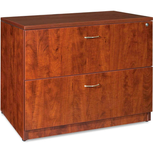 LORELL 2-DRAWER LATERAL FILE - 35"W X 22"D X 29-1/2"H - CHERRY - ESSENTIALS SERIES by S.P. Richards Company