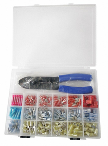 WIRE TERMNL KIT WITH CRIMP TOOL 270 PCS. by Power First