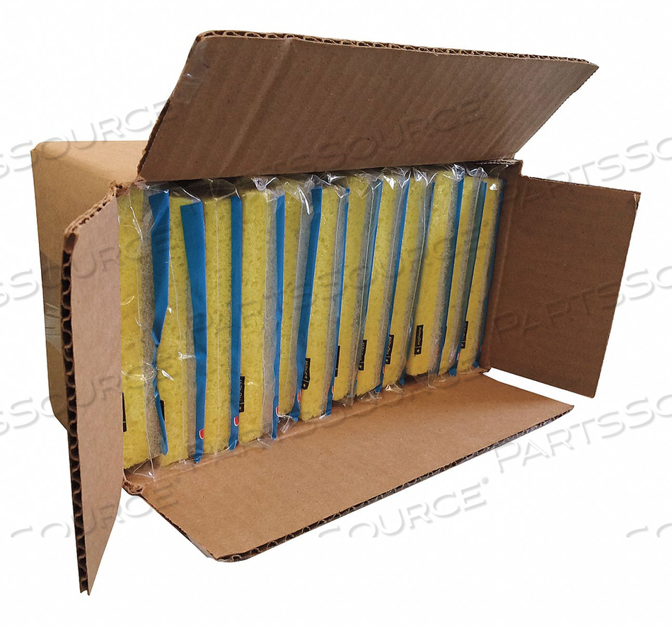 SCRUBBER SPONGE WHITE/YELLOW 3 PK12 by Ability One SCRUBBER SPONGE WHITE/YELLOW 3 PK12 by Ability One