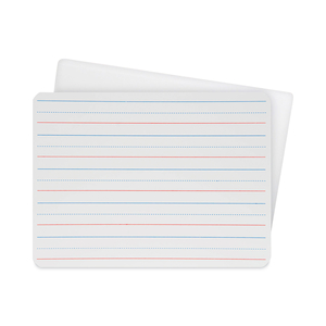 TWO-SIDED RED AND BLUE RULED DRY ERASE BOARD, 12 X 9, RULED WHITE FRONT, UNRULED WHITE BACK, 12/PACK by Flipside Products Inc