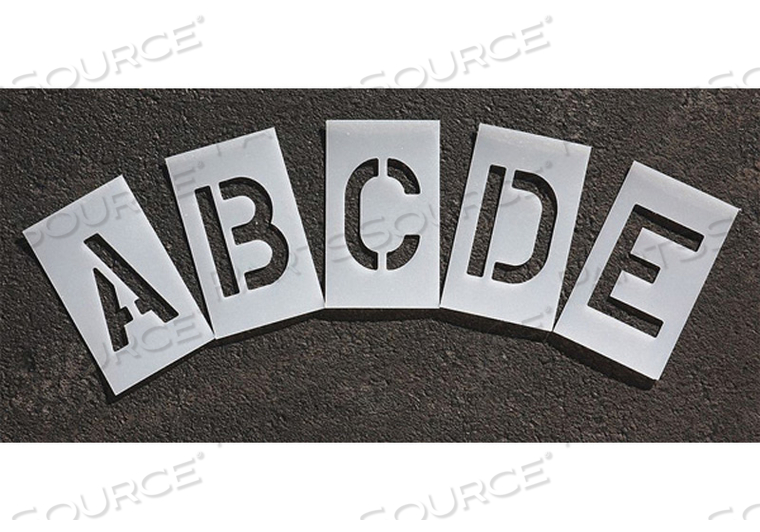 PAVEMENT STENCIL 8 IN ALPHABET KIT 1/16 by RAE Products & Chemicals Corp. PAVEMENT STENCIL 8 IN ALPHABET KIT 1/16 by RAE Products & Chemicals Corp.