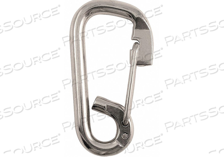SPRING SNAP, LOAD RATED, STOCK THICKNESS 3/8 IN, OVERALL LENGTH 4 IN, EYE INSIDE DIA. 9/16 IN, MAX. LOAD CAPACITY 1432 LB, SNAP OPENING 11/1 by Lucky Line Products