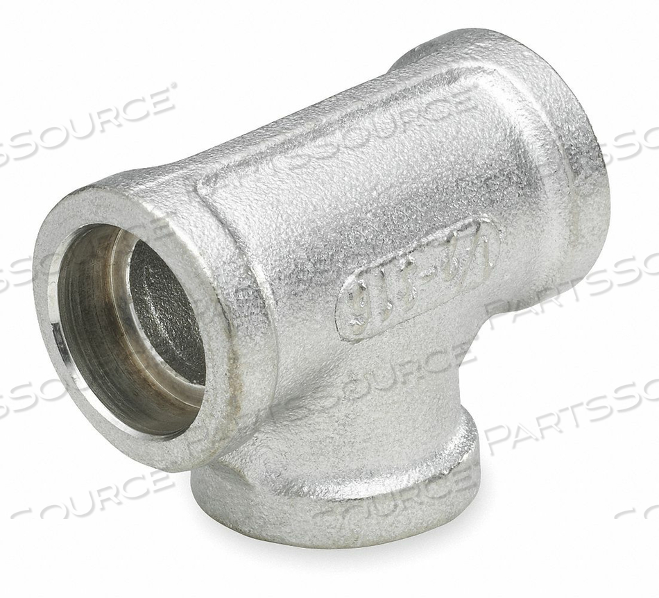 TEE, 304 STAINLESS STEEL, 3/8 IN X 3/8 IN X 3/8 IN FITTING PIPE SIZE, FEMALE X FEMALE X FEMALE by Smith-Cooper TEE, 304 STAINLESS STEEL, 3/8 IN X 3/8 IN X 3/8 IN FITTING PIPE SIZE, FEMALE X FEMALE X FEMALE by Smith-Cooper