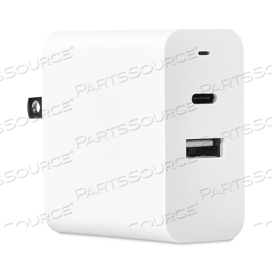 30 W TYPE-C AND USB WALL CHARGER, WHITE 