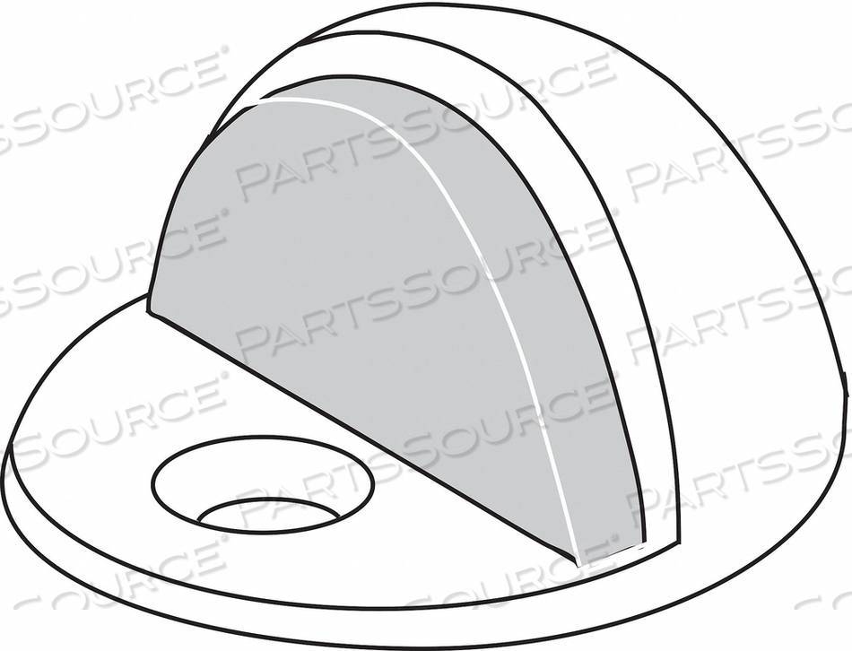 DOME DOOR STOP FLOOR MOUNT SATIN BRONZE by Rockwood