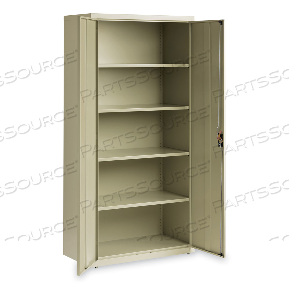 FULLY ASSEMBLED STORAGE CABINETS, 5 SHELVES, 36" X 18" X 72", PUTTY 