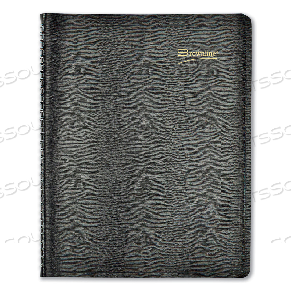 ESSENTIAL COLLECTION WEEKLY APPOINTMENT BOOK IN COLUMNAR FORMAT, 11 X 8.5, BLACK COVER, 12-MONTH (JAN TO DEC): 2023 by Brownline
