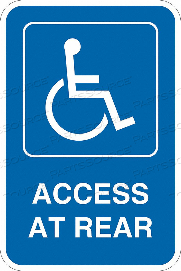 HANDICAP PARKING SIGN 18 H 12 W ALUM by Lyle Signs Inc.